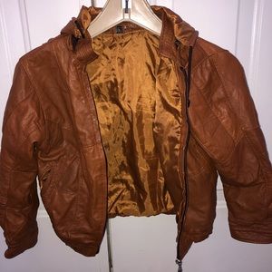 Camel leather jacket